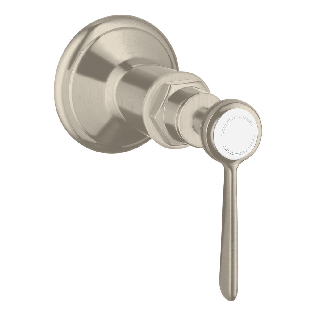 AXOR Montreux Concealed Shut Off Valve with Lever Handle from Brandt in Brushed Nickel finish