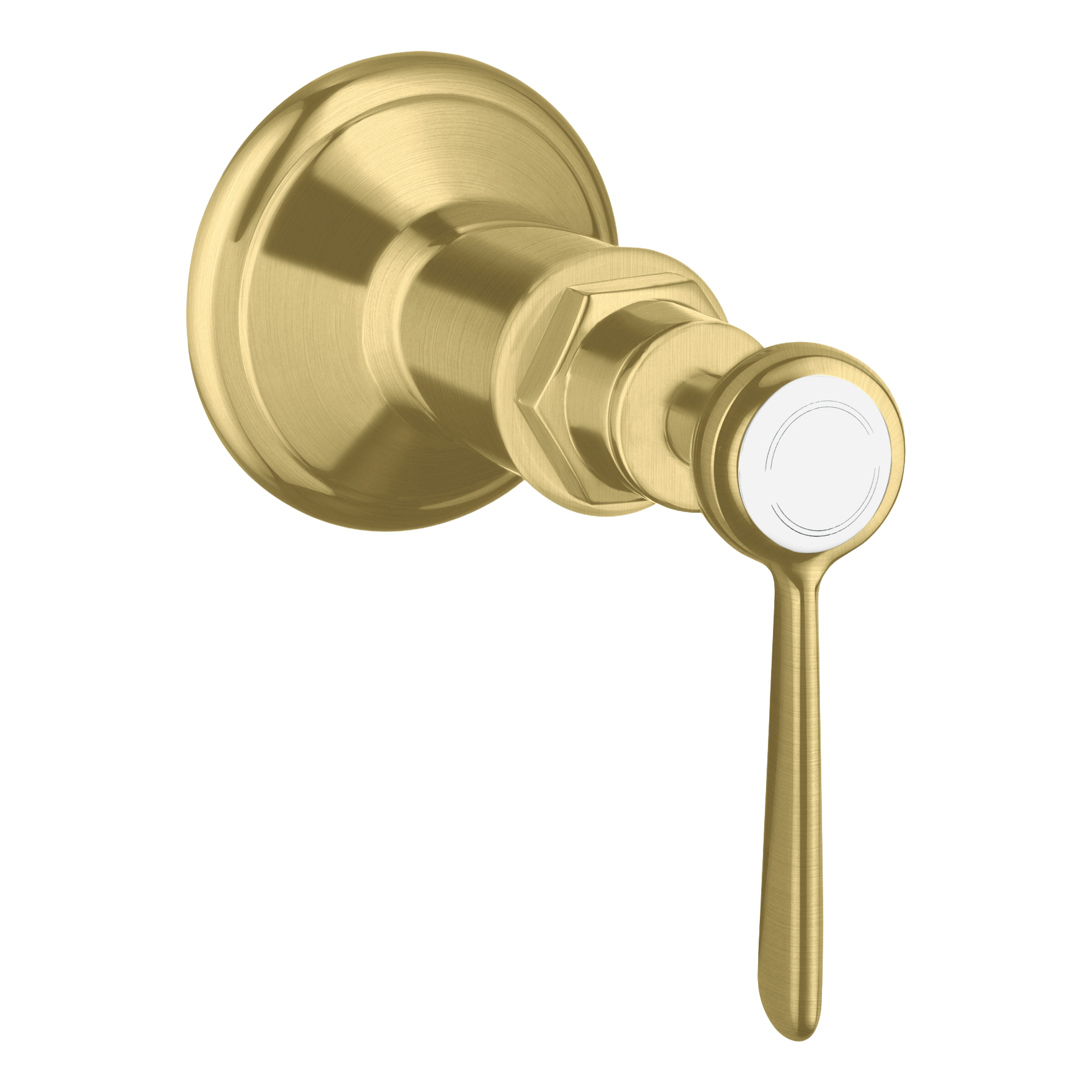 AXOR Montreux Concealed Shut Off Valve with Lever Handle from Brandt in Brushed Brass finish