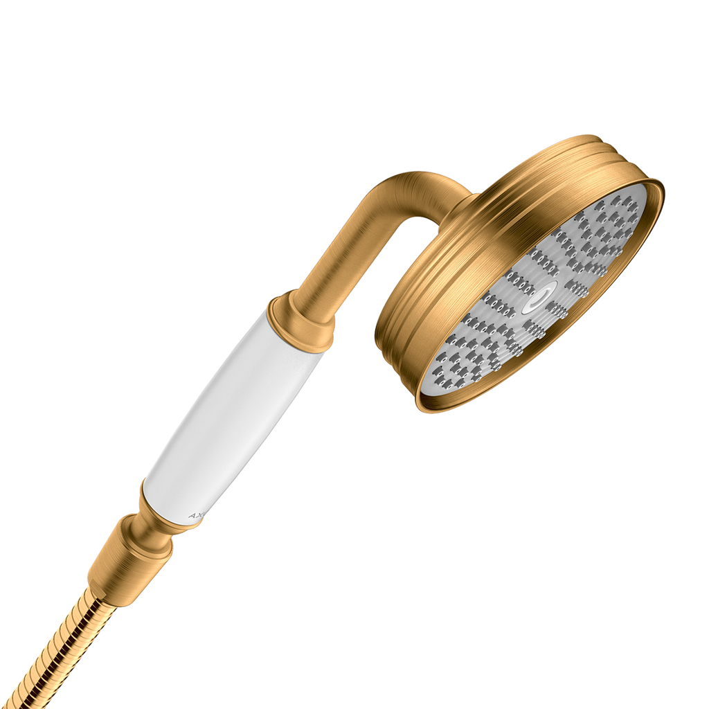 AXOR Montreux Hand Shower 100 1jet from Brandt in Brushed Gold Optic finish