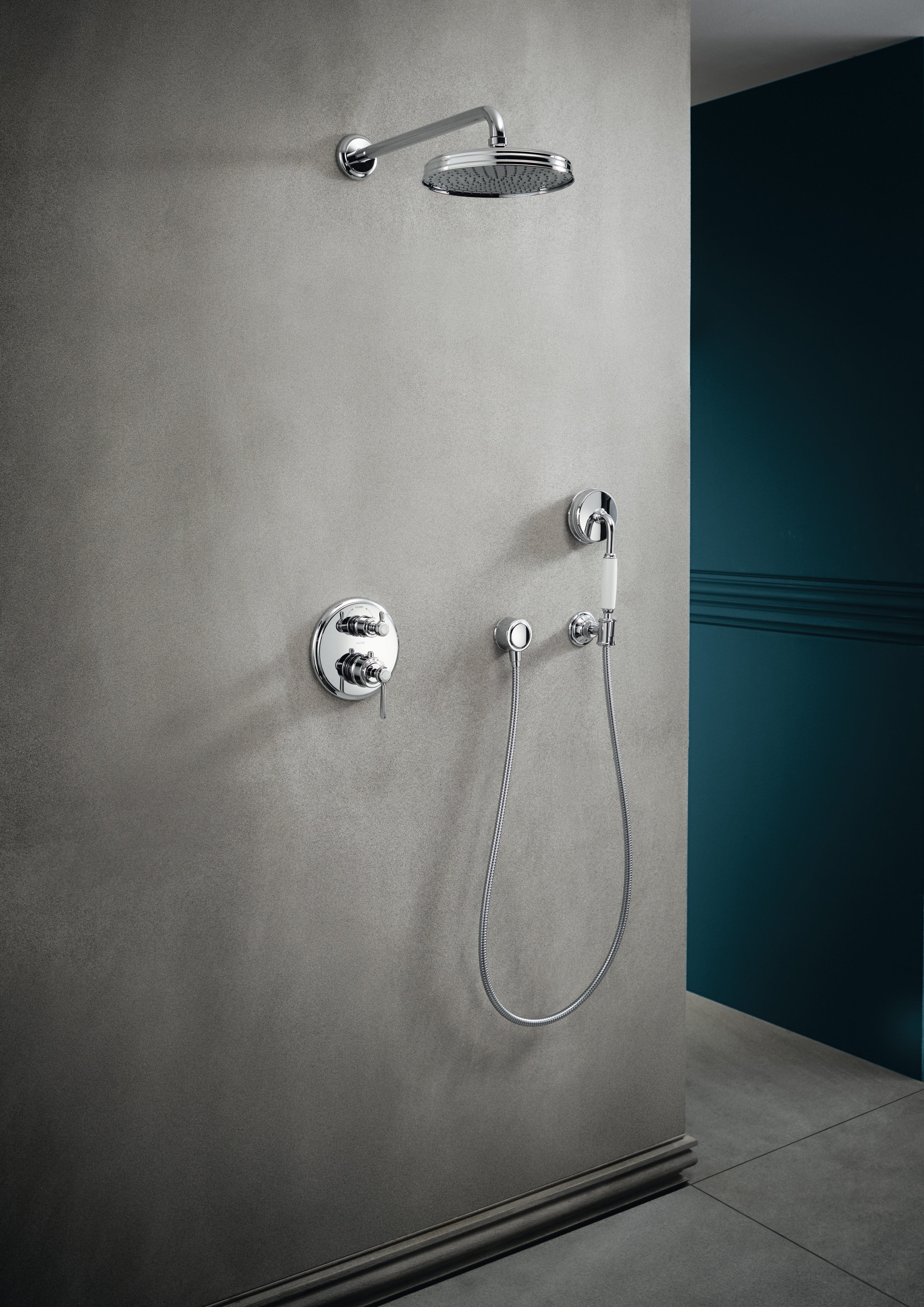 AXOR Montreux Overhead Shower 240 1jet Classic from Brandt in Chrome finish