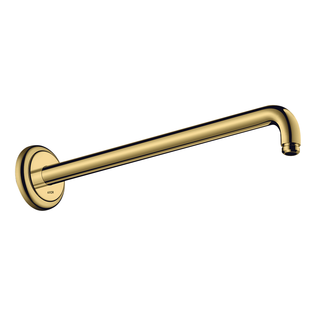 AXOR Montreux Shower Arm 1/2" 389 mm from Brandt in Polished Gold Optic finish