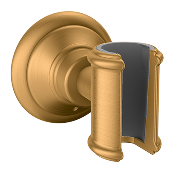 AXOR Montreux Classic Shower Holder from Brandt in Brushed Gold Optic finish