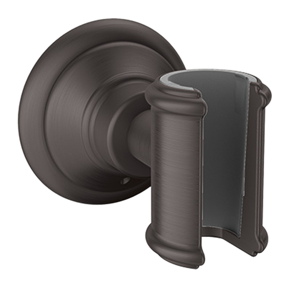 AXOR Montreux Classic Shower Holder from Brandt in Brushed Black Chrome finish