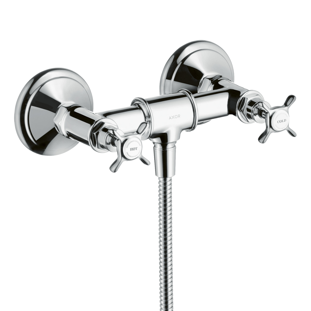 AXOR Montreux 2-Handle Shower Mixer Faucet with Cross Handles 170 cc from Brandt in Chrome finish