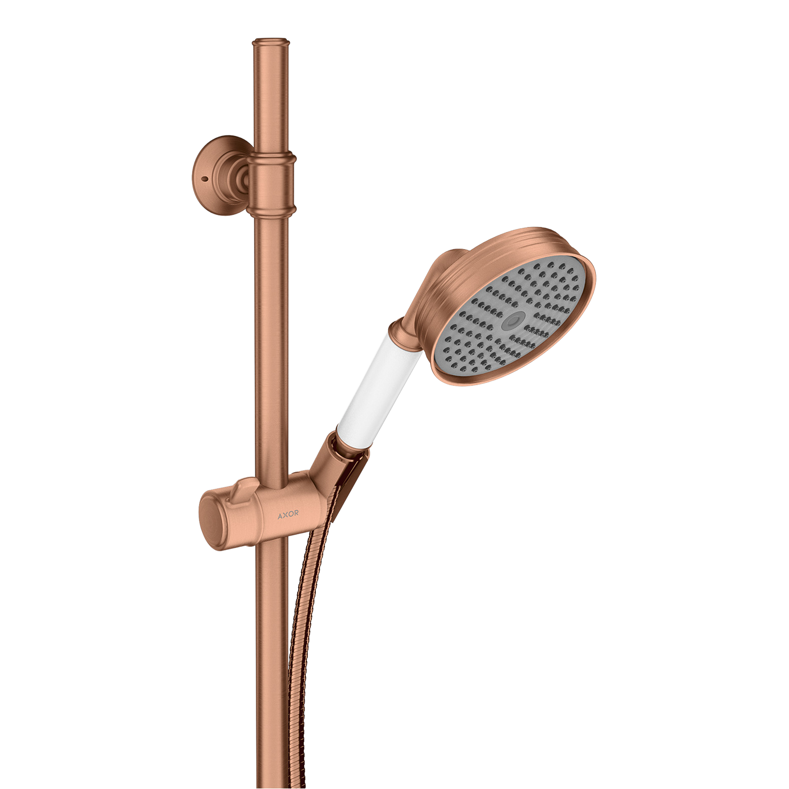 AXOR Montreux Shower Set 90 cm with Hand Shower 100 1jet from Brandt in Brushed Red Gold finish