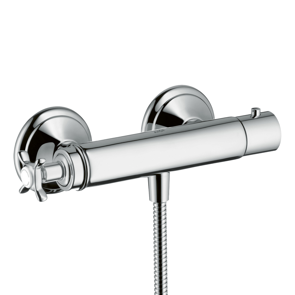AXOR Montreux Cross Handle Shower Thermostat from Brandt in Chrome finish