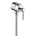 AXOR Montreux Wall Outlet Stop with Non-Return Valve, Shut-Off Valve and Lever Handles from Brandt in Chrome finish