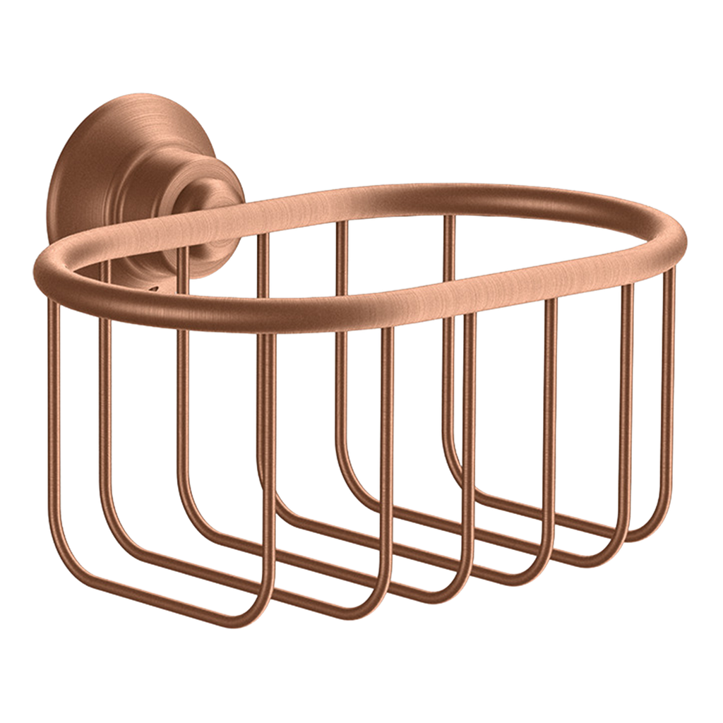 AXOR Montreux Soap Basket 160/101 from Brandt in Brushed Red Gold finish