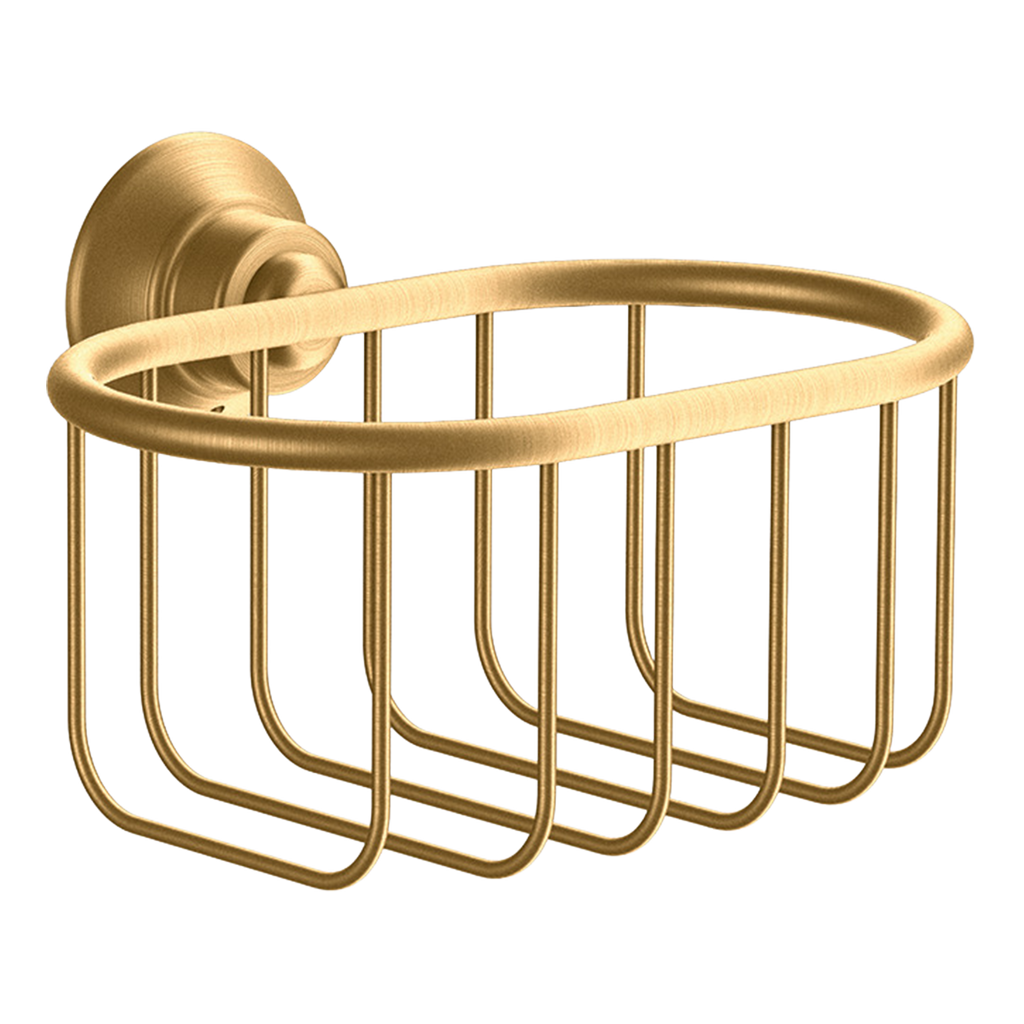 AXOR Montreux Soap Basket 160/101 from Brandt in Brushed Brass finish
