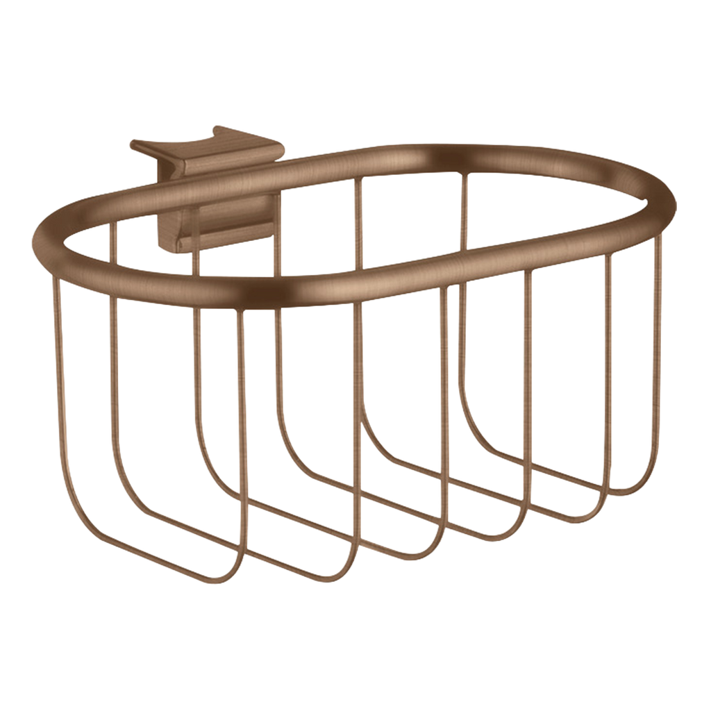 AXOR Montreux Soap Basket 160/83 from Brandt in Brushed Red Gold finish