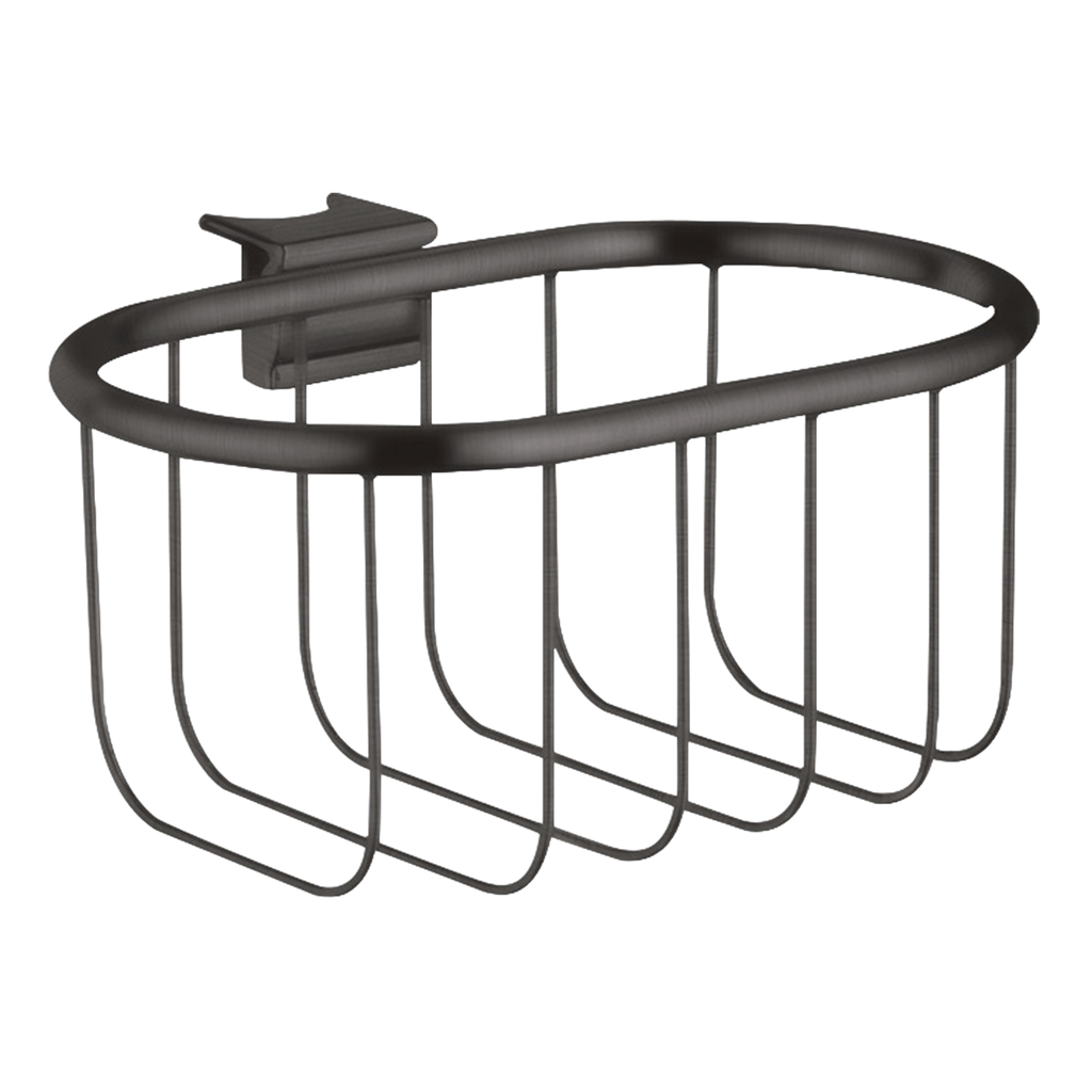 AXOR Montreux Soap Basket 160/83 from Brandt in Brushed Black Chrome finish