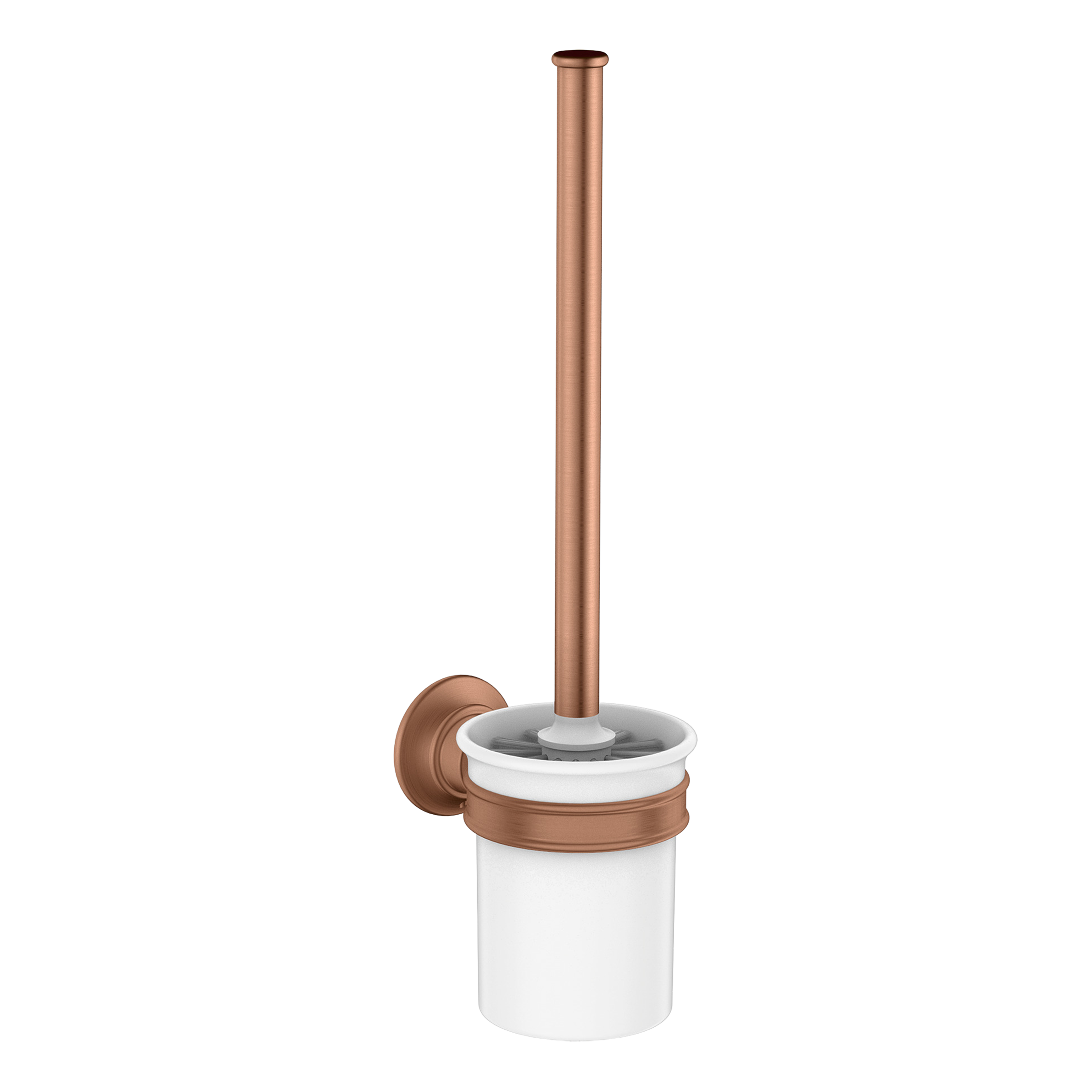 AXOR Montreux Wall-Mounted Toilet Brush from Brandt in Brushed Red Gold finish
