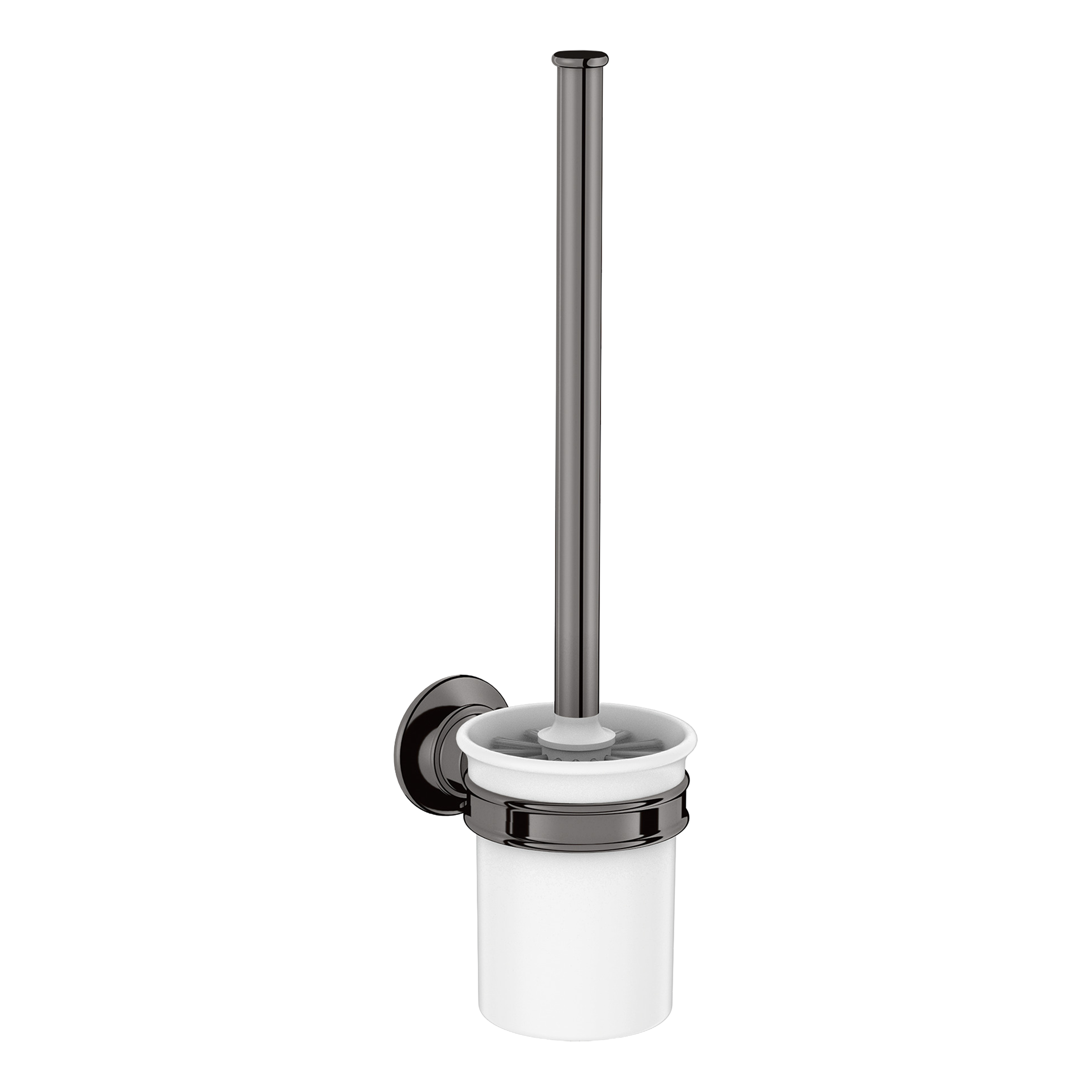 AXOR Montreux Wall-Mounted Toilet Brush from Brandt in Polished Black Chrome finish
