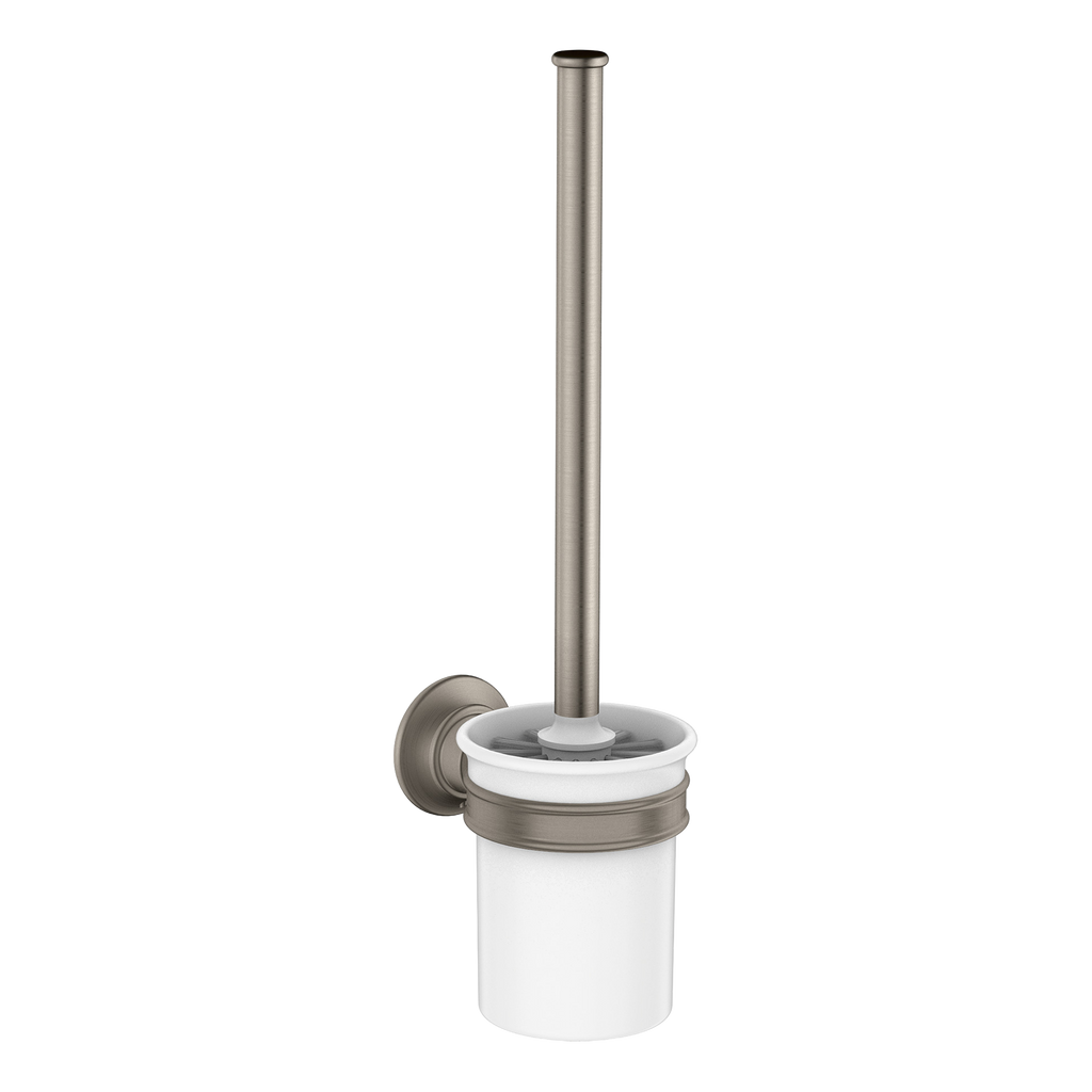 AXOR Montreux Wall-Mounted Toilet Brush from Brandt in Stainless Steel Optic finish