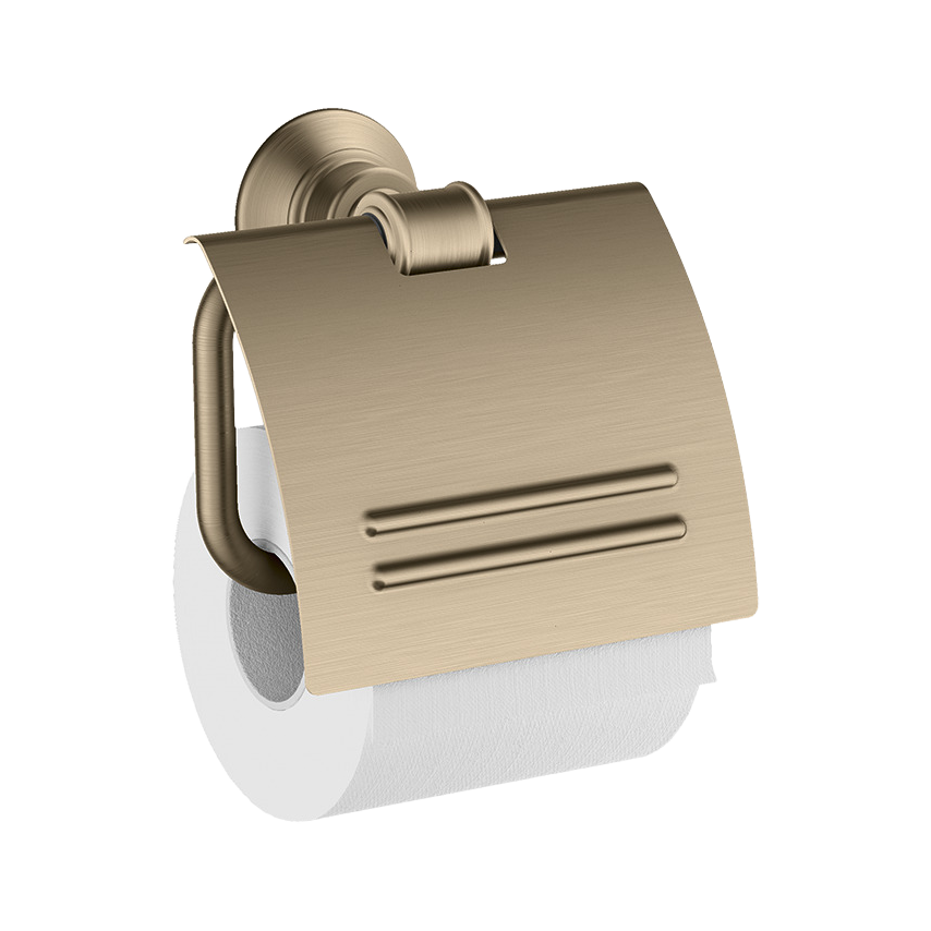 AXOR Montreux Toiletpaper Holder with lid from Brandt in Brushed Nickel finish