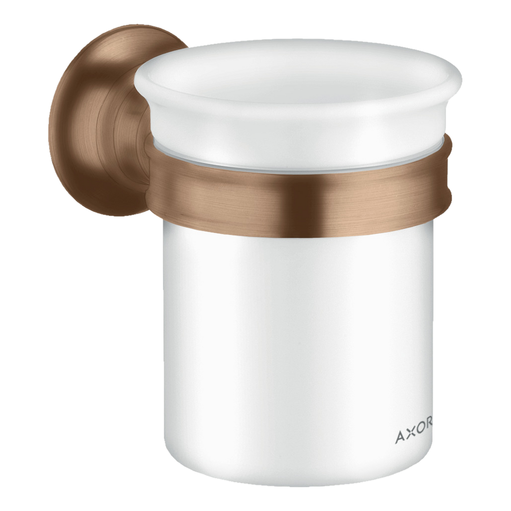 AXOR Montreux Toothbrush Tumbler from Brandt in Brushed Red Gold finish
