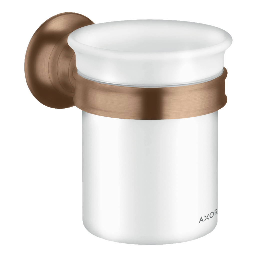 AXOR Montreux Toothbrush Tumbler from Brandt in Brushed Red Gold finish