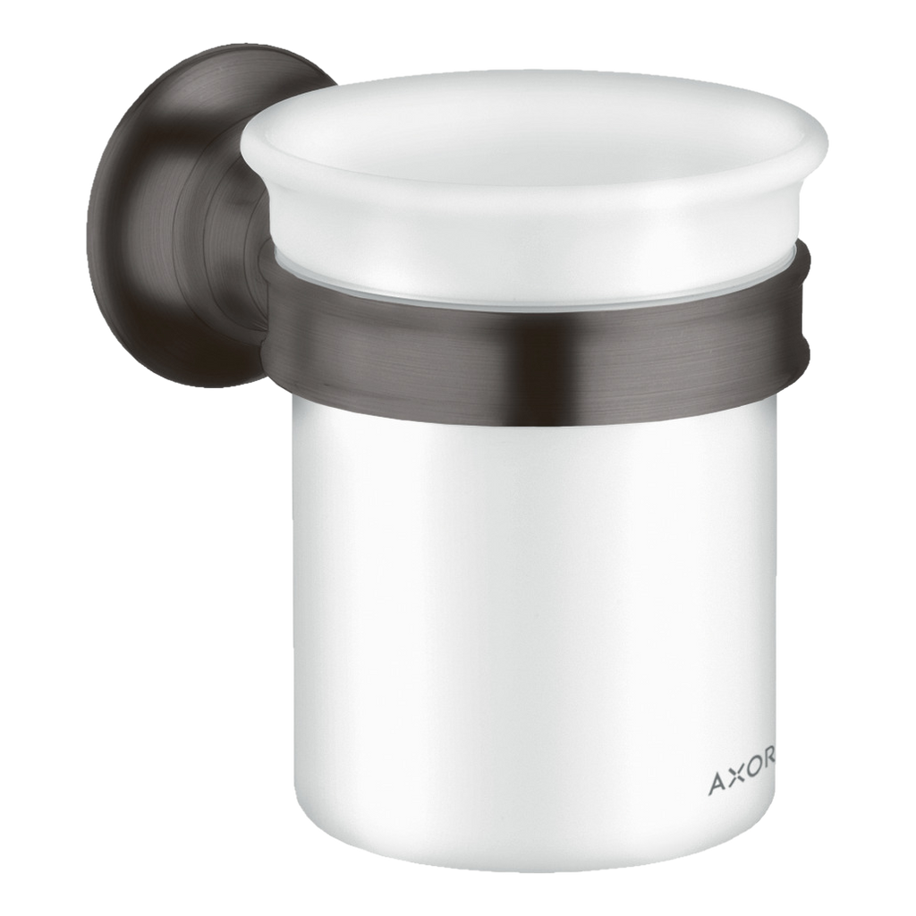 AXOR Montreux Toothbrush Tumbler from Brandt in Brushed Black Chrome finish
