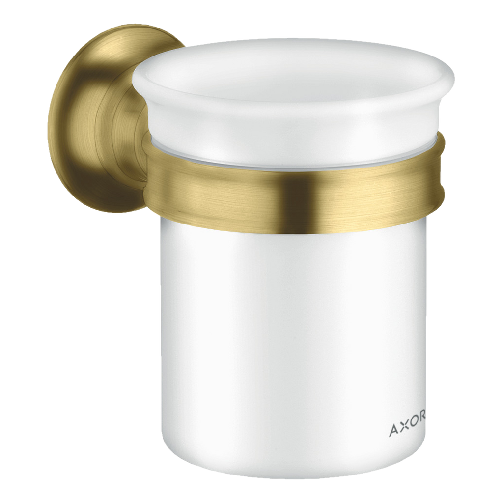 AXOR Montreux Toothbrush Tumbler from Brandt in Brushed Brass finish