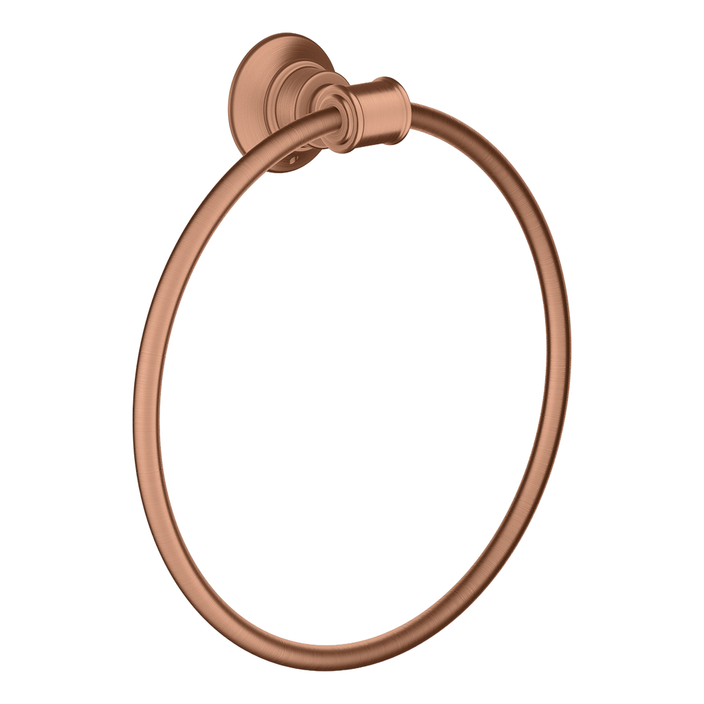 AXOR Montreux Towel Ring from Brandt in Brushed Red Gold finish