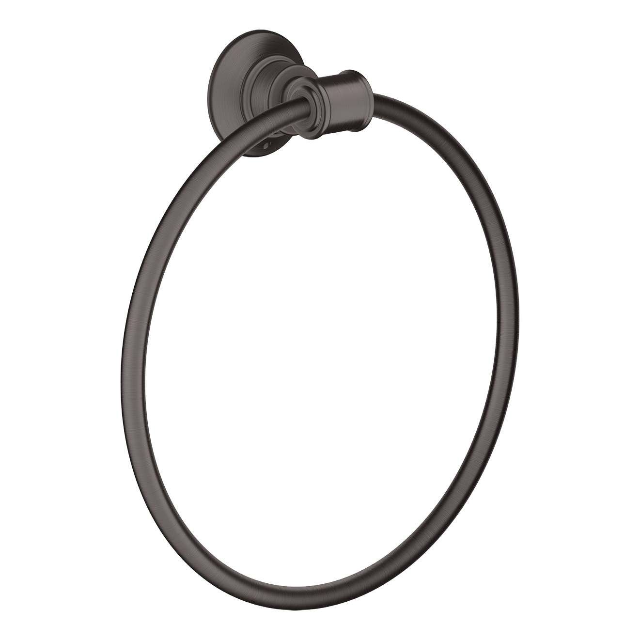 AXOR Montreux Towel Ring from Brandt in Brushed Black Chrome finish
