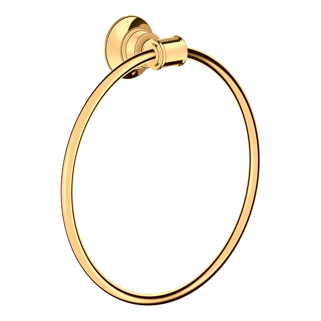 AXOR Montreux Towel Ring from Brandt in Polished Gold Optic finish