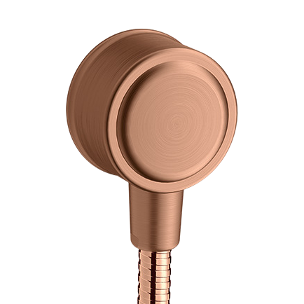 AXOR Montreux Wall Outlet with Non-Return Valve from Brandt in Brushed Red Gold finish