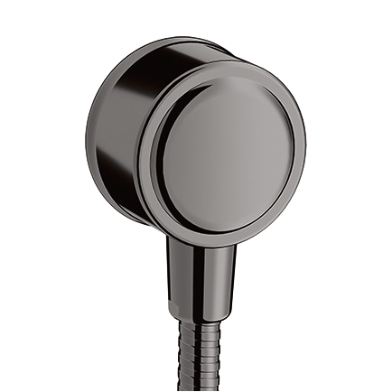 AXOR Montreux Wall Outlet with Non-Return Valve from Brandt in Polished Black Chrome finish