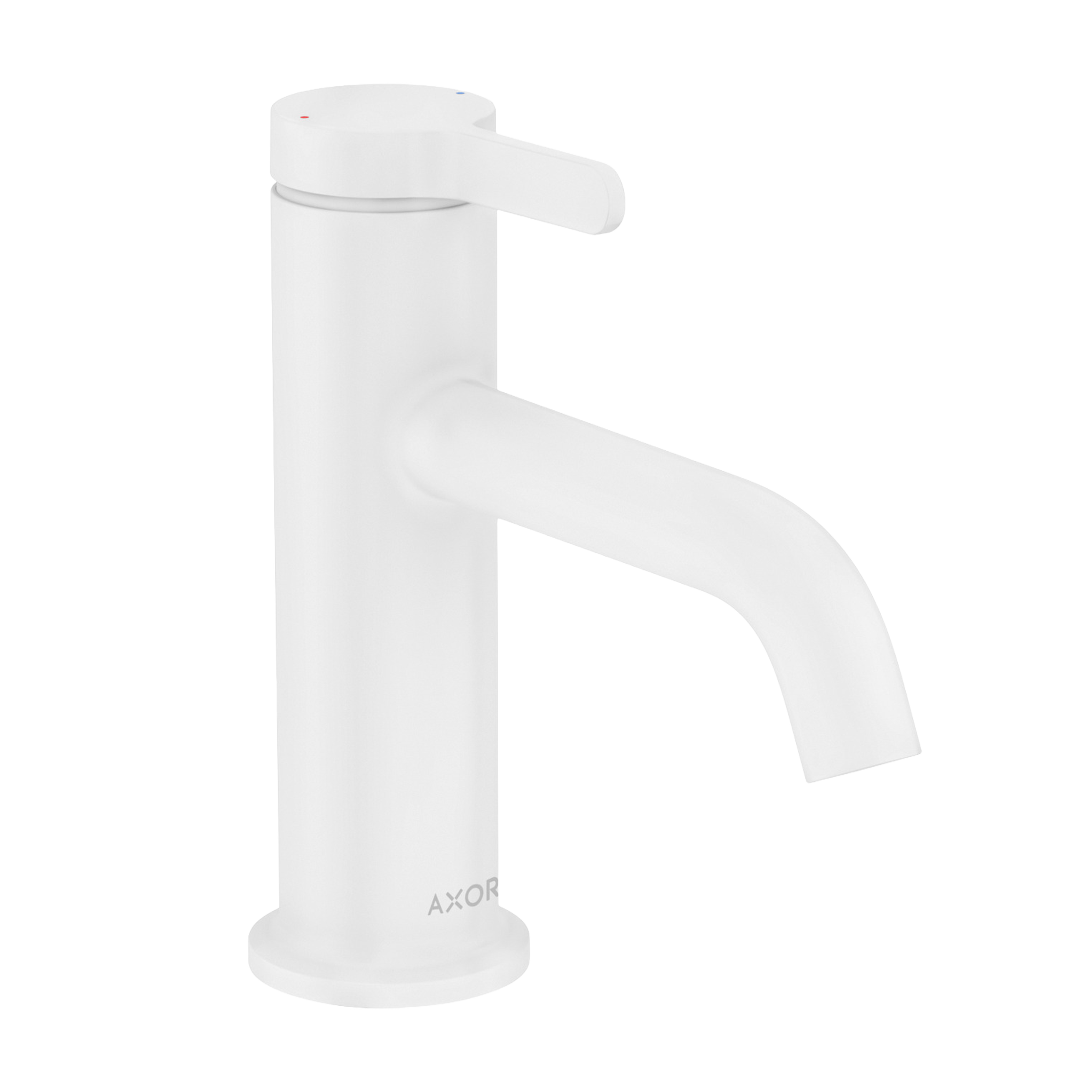 AXOR One Single Lever Handle Basin Mixer Faucet 70 with Open Waste Set from Brandt in Matt White finish