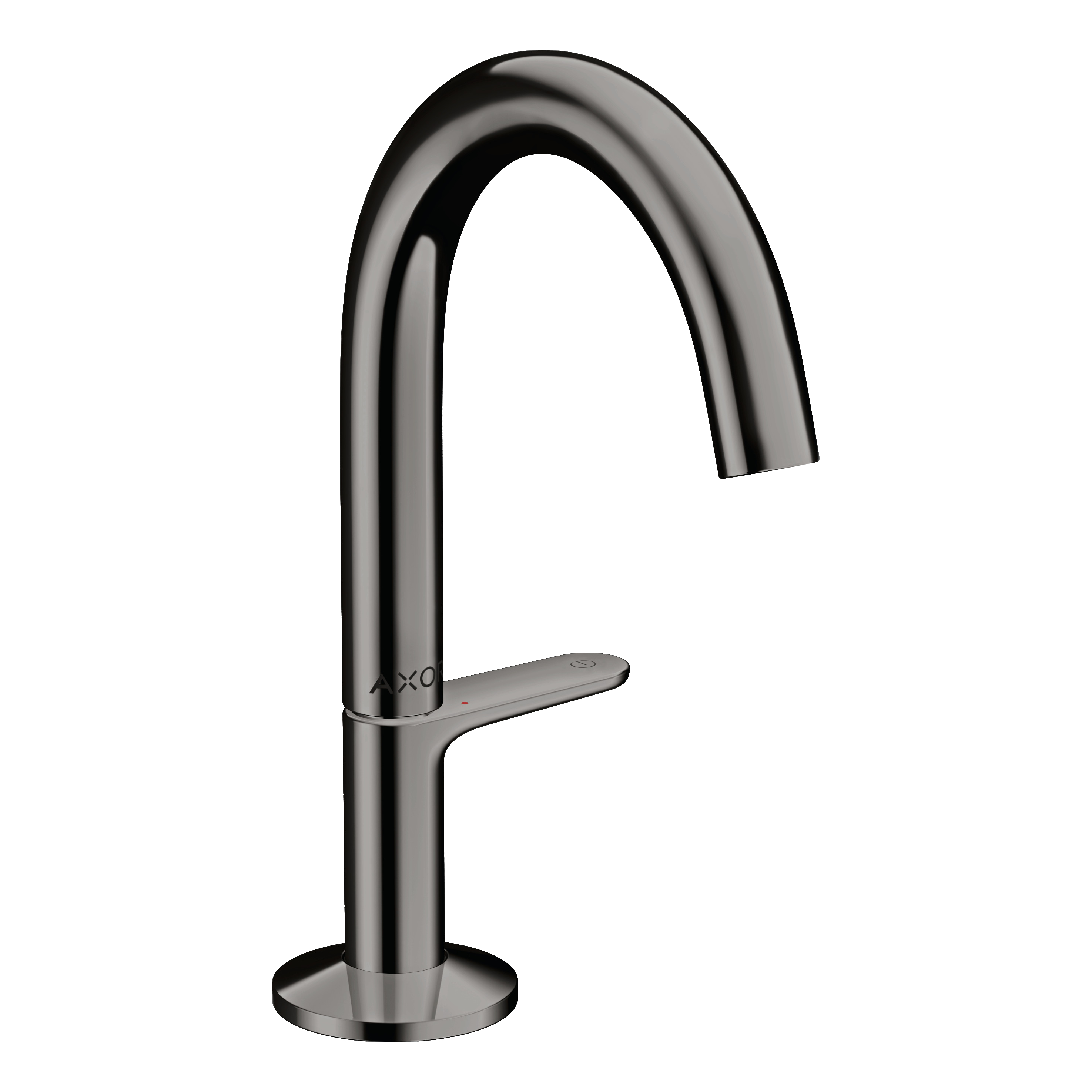 AXOR One Basin Mixer Faucet Select 140 with Push-Open Waste Set from Brandt in Polished Black Chrome finish
