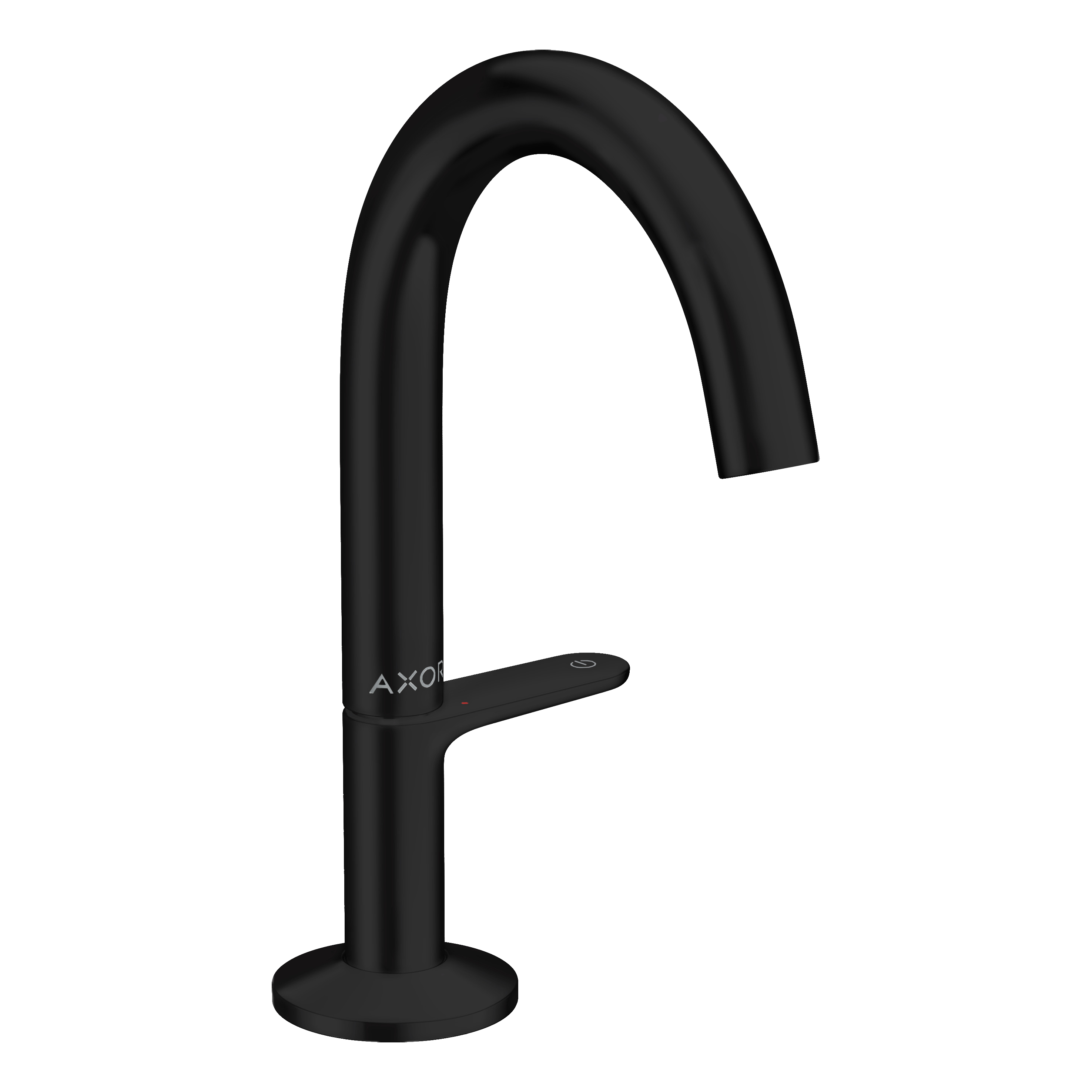 AXOR One Basin Mixer Faucet Select 140 with Push-Open Waste Set from Brandt in Matt Black finish