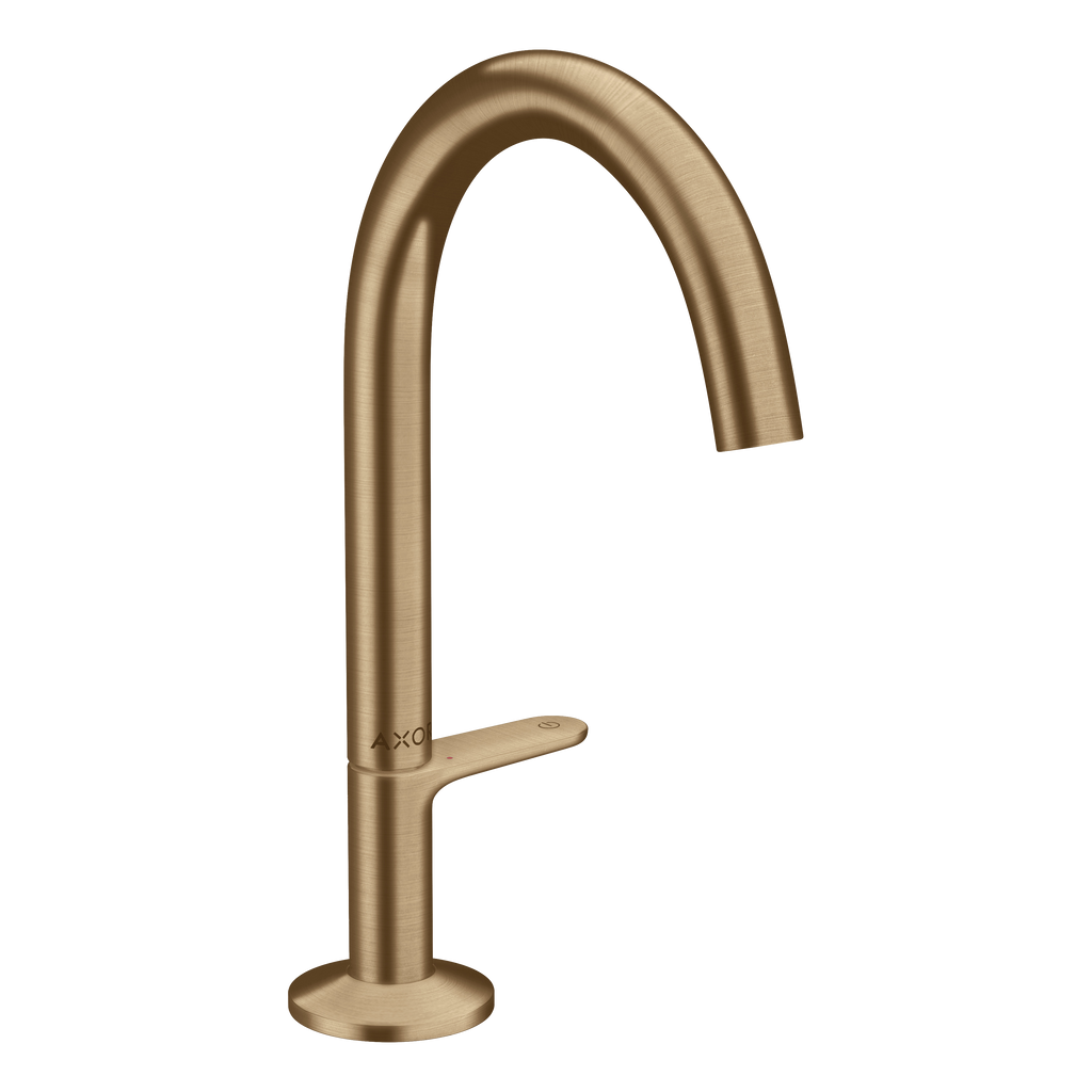 AXOR One Basin Mixer Faucet Select 170 with Push-Open Waste Set from Brandt in Brushed Bronze finish