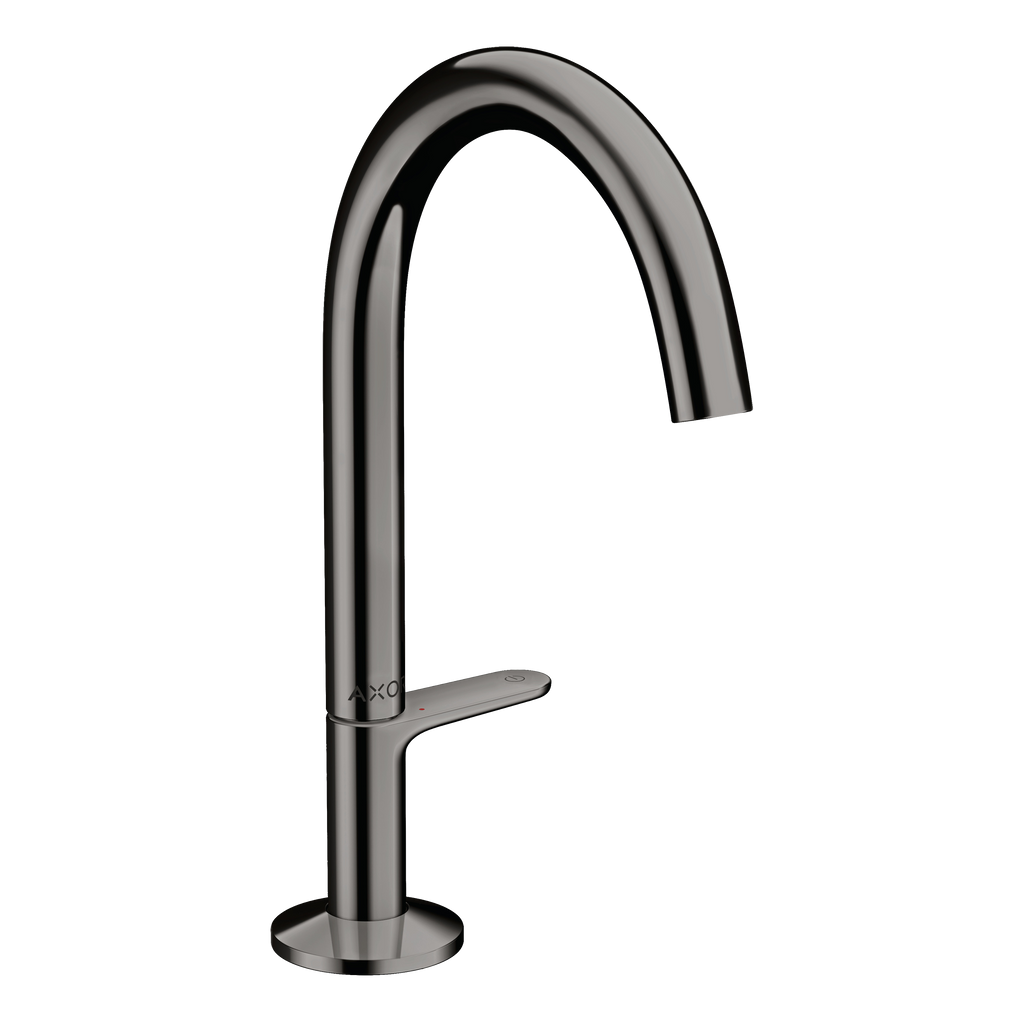 AXOR One Basin Mixer Faucet Select 170 with Push-Open Waste Set from Brandt in Polished Black Chrome finish