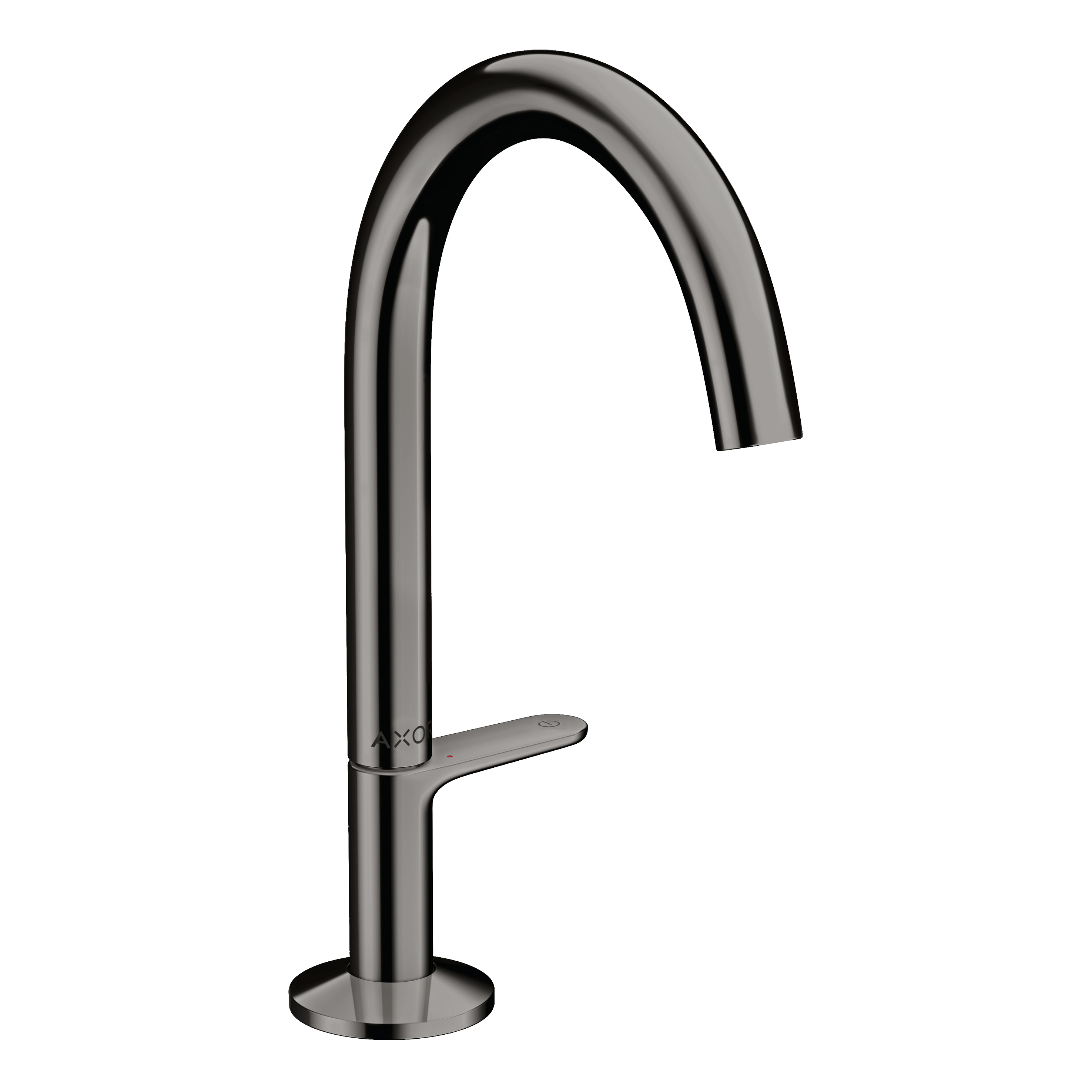 AXOR One Basin Mixer Faucet Select 170 with Push-Open Waste Set from Brandt in Polished Black Chrome finish