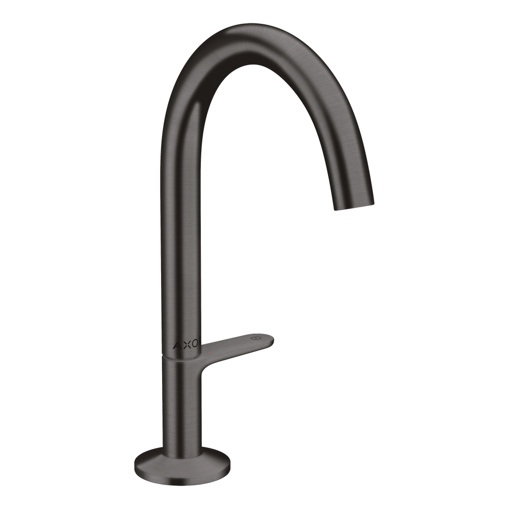 AXOR One Basin Mixer Faucet Select 170 with Push-Open Waste Set from Brandt in Brushed Black Chrome finish