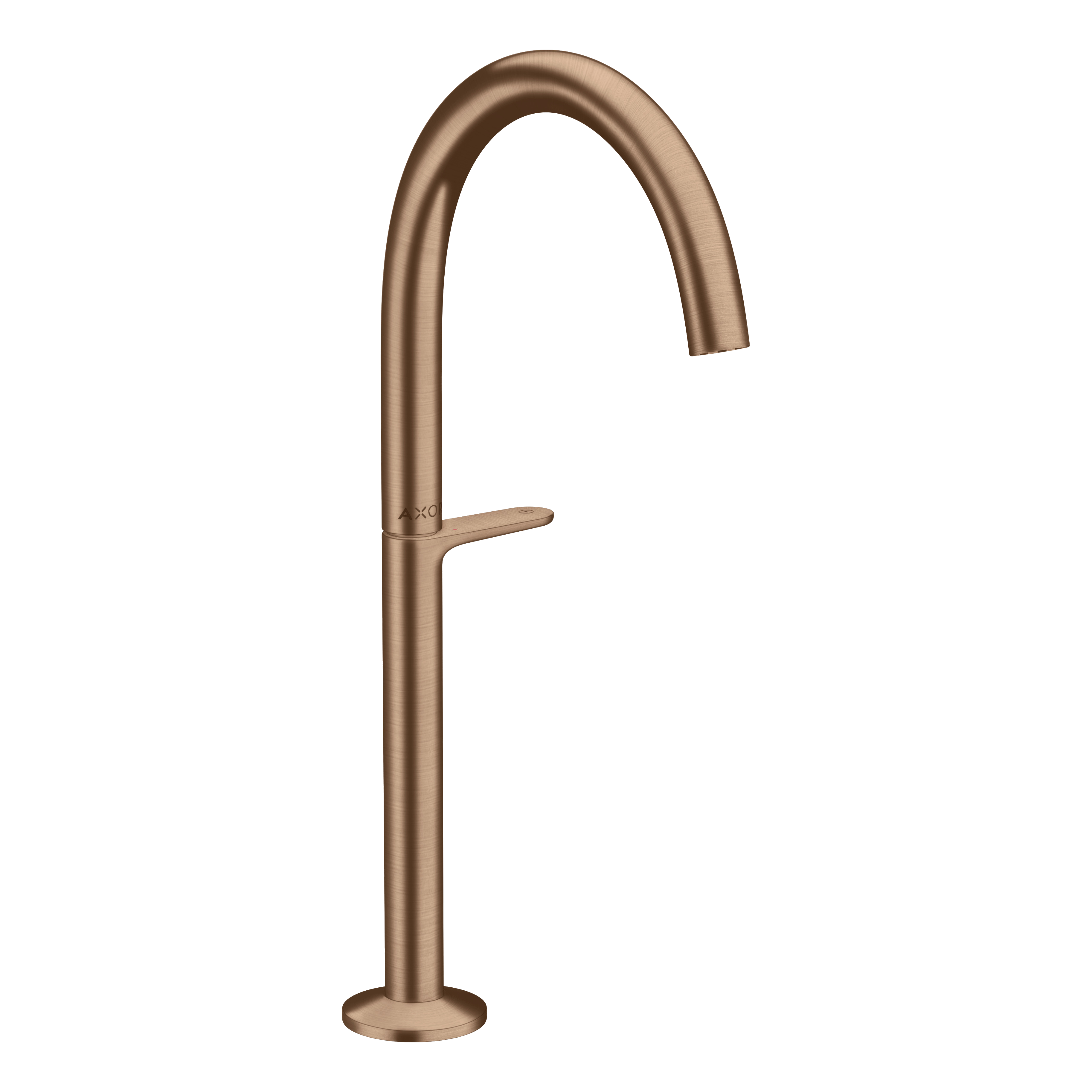 AXOR One Basin Mixer Faucet Select 260 with Push-Open Waste Set from Brandt in Brushed Red Gold finish