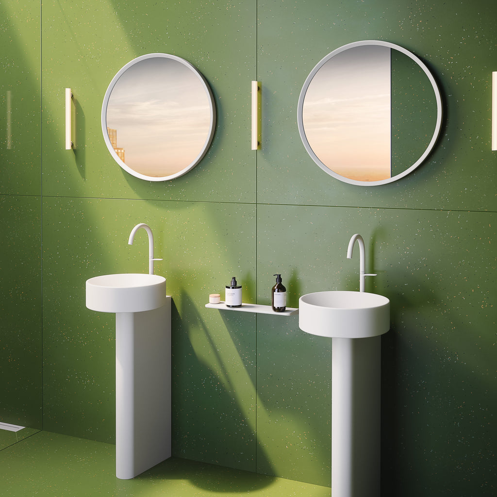 AXOR One Basin Mixer Faucet Select 260 with Push-Open Waste Set from Brandt in Matt White finish