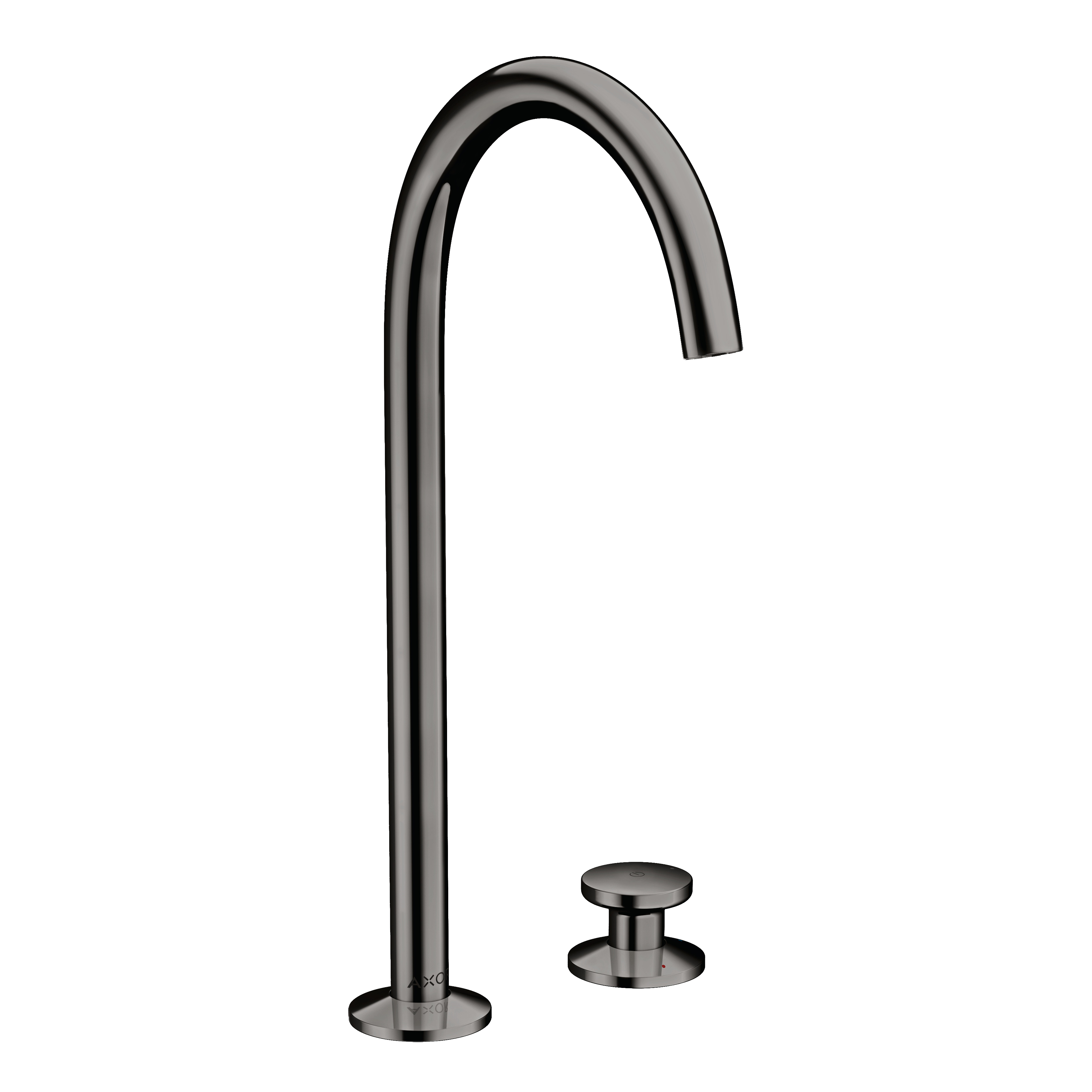 AXOR One 2-Hole Basin Mixer Faucet Select 260 with Push-Open Waste Set from Brandt in Polished Black Chrome finish