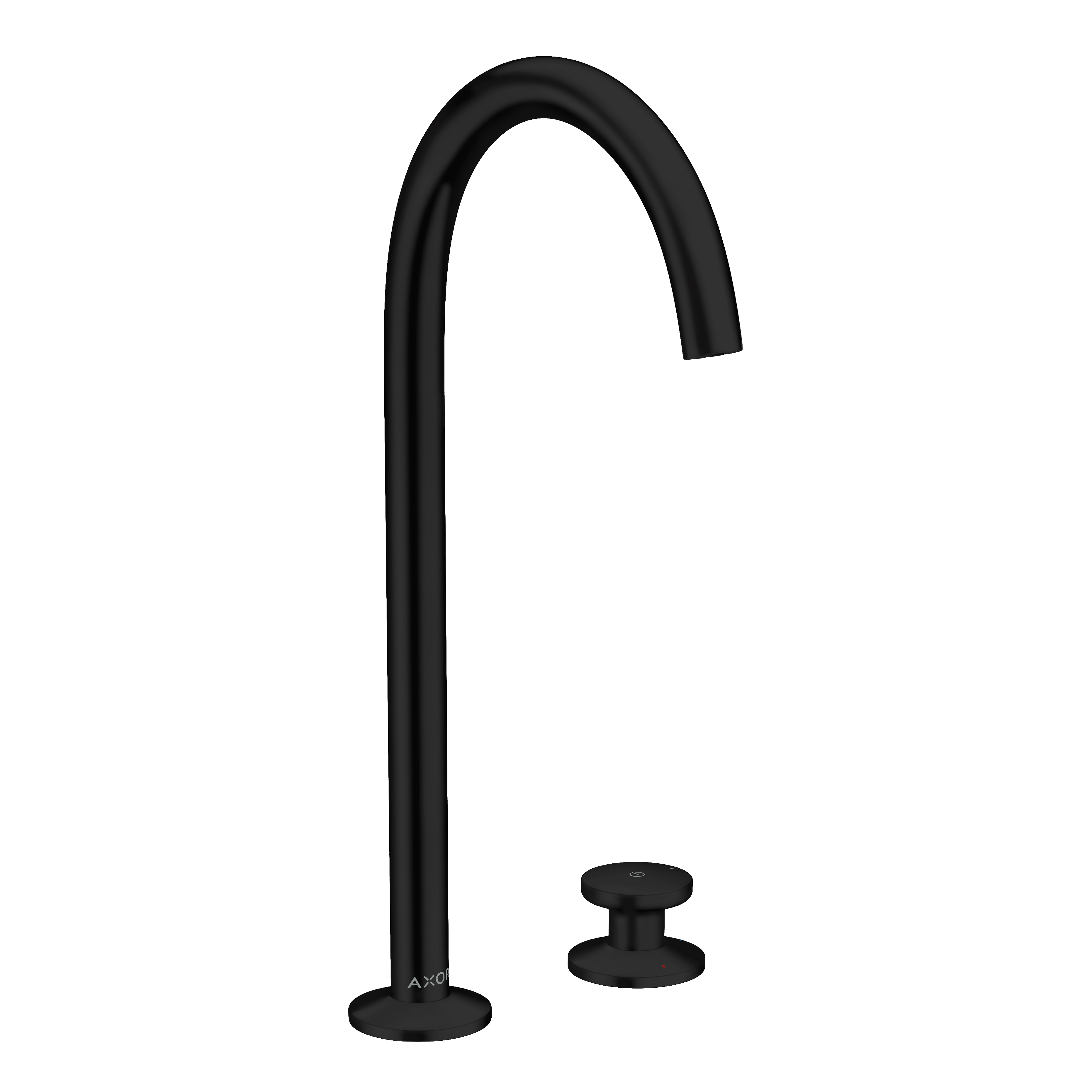AXOR One 2-Hole Basin Mixer Faucet Select 260 with Push-Open Waste Set from Brandt in Matt Black finish