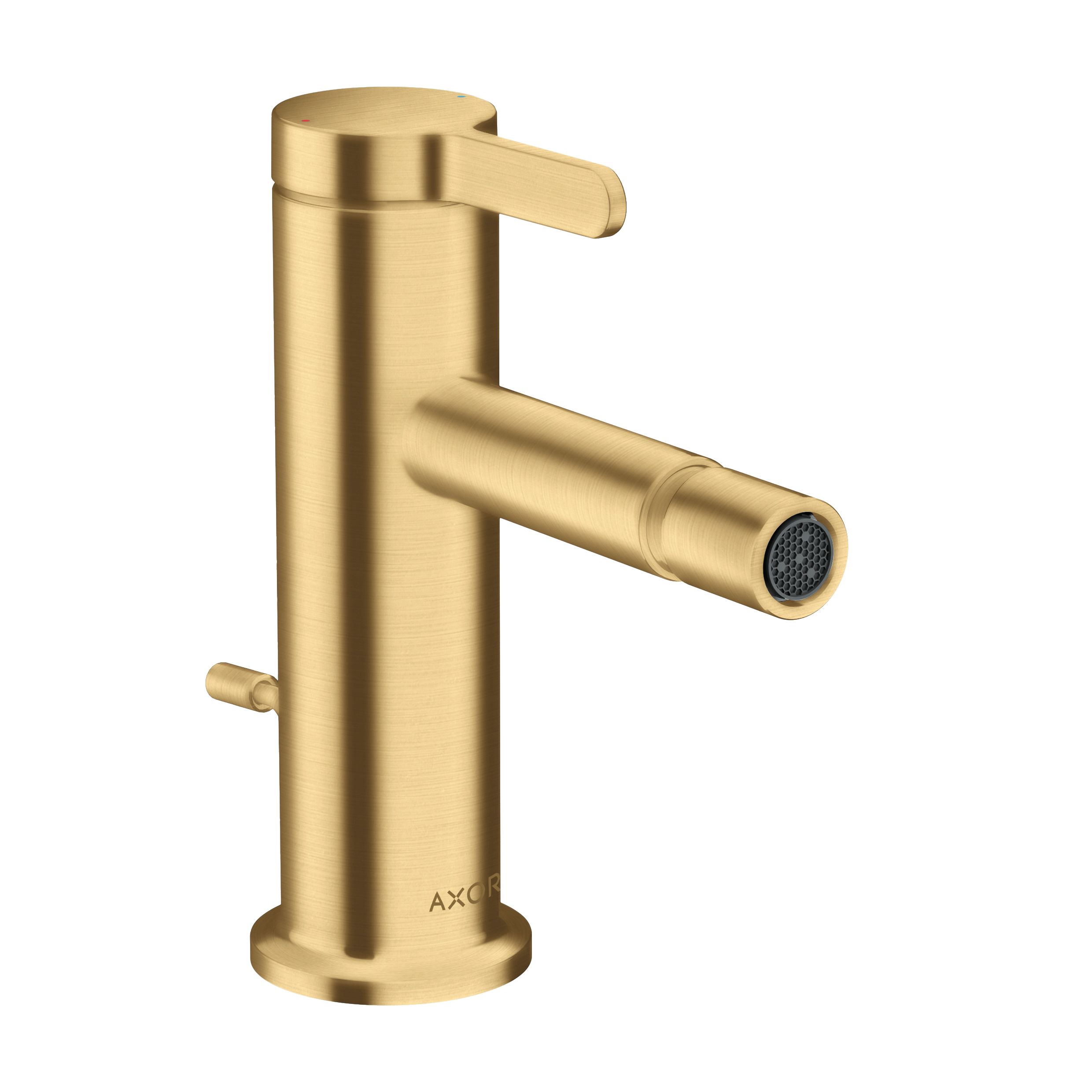 AXOR One Single Lever Handle Bidet Mixer Faucet with Pop-Up Waste from Brandt in Brushed Gold Optic finish