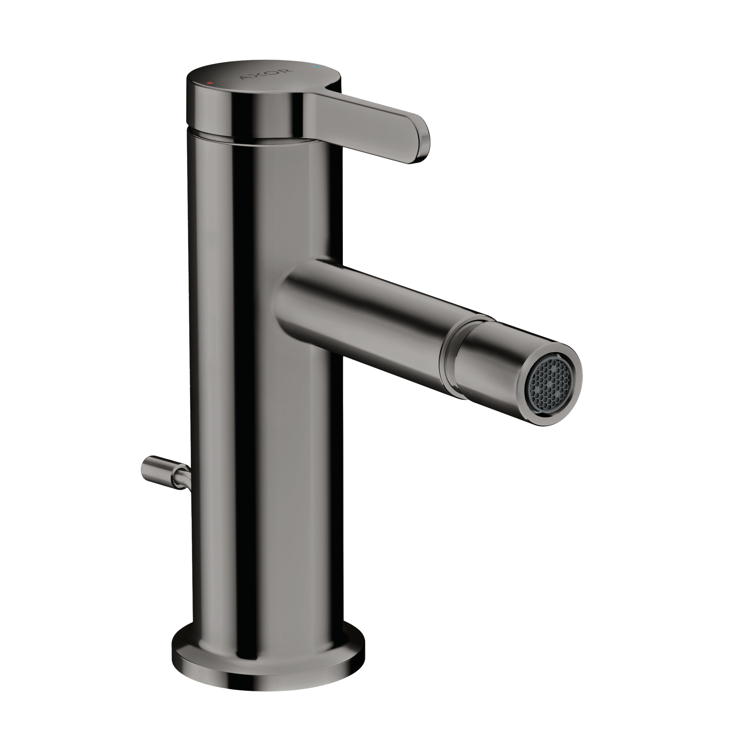 AXOR One Single Lever Handle Bidet Mixer Faucet with Pop-Up Waste from Brandt in Polished Black Chrome finish
