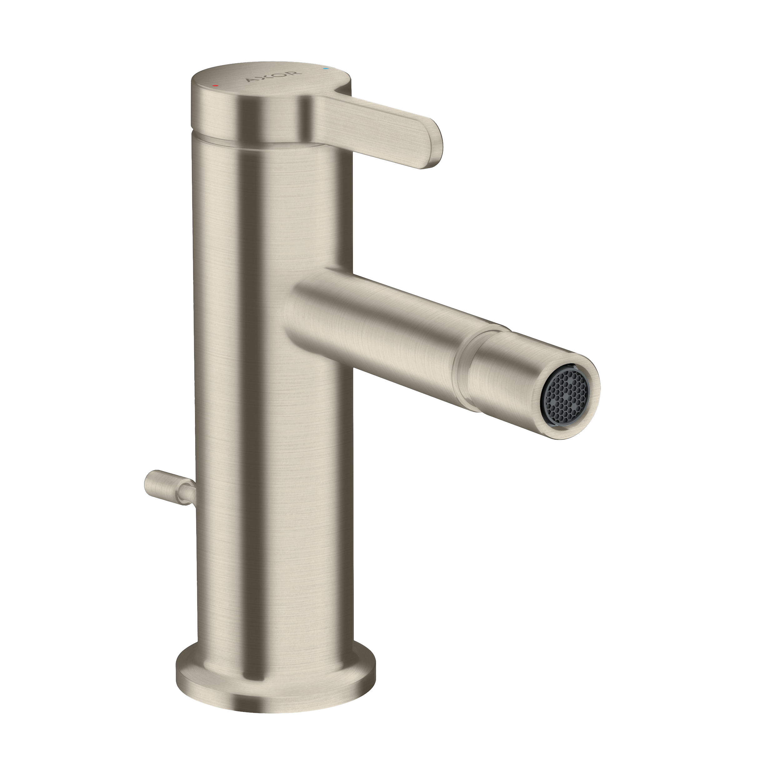 AXOR One Single Lever Handle Bidet Mixer Faucet with Pop-Up Waste from Brandt in Brushed Nickel finish