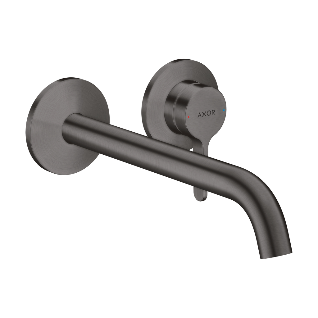 AXOR One Single Lever Handle Concealed Basin Mixer Faucet for 2-Hole Installation with 220 mm Spout from Brandt in Brushed Black Chrome finish