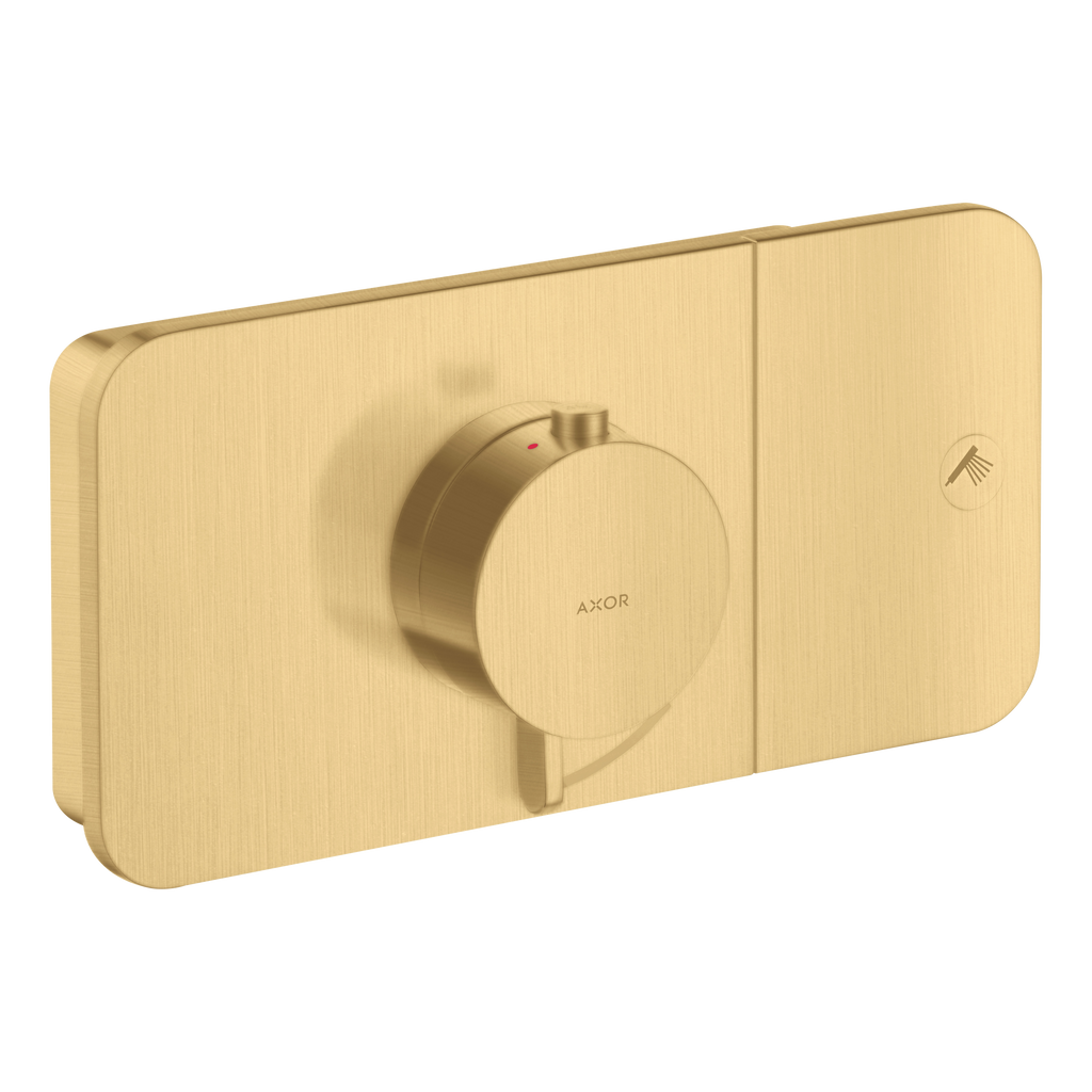 AXOR One Concealed Shower Thermostat with 1 Outlet from Brandt in Brushed Gold Optic finish