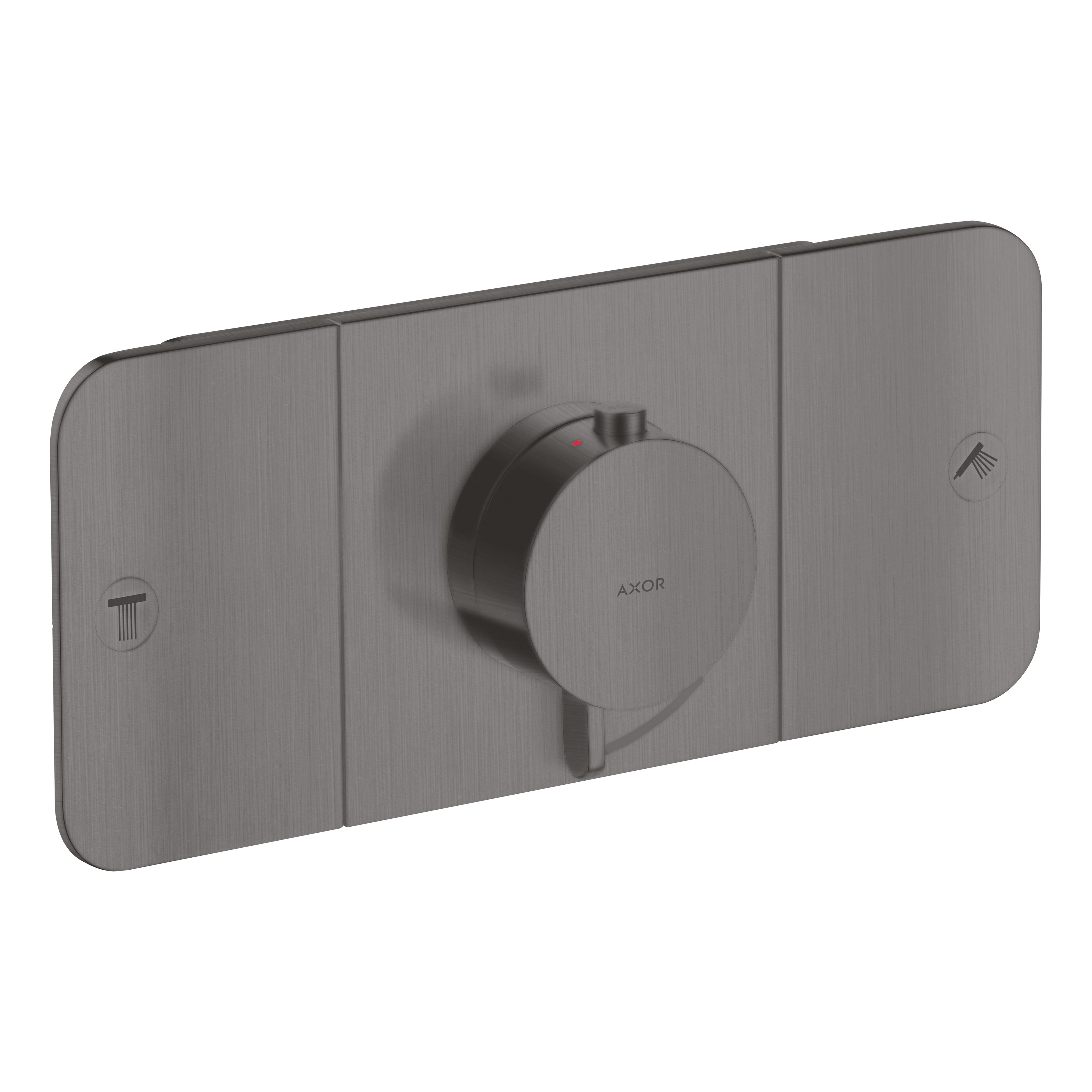 AXOR One Concealed Shower Thermostat with 2 Outlets from Brandt in Brushed Black Chrome finish