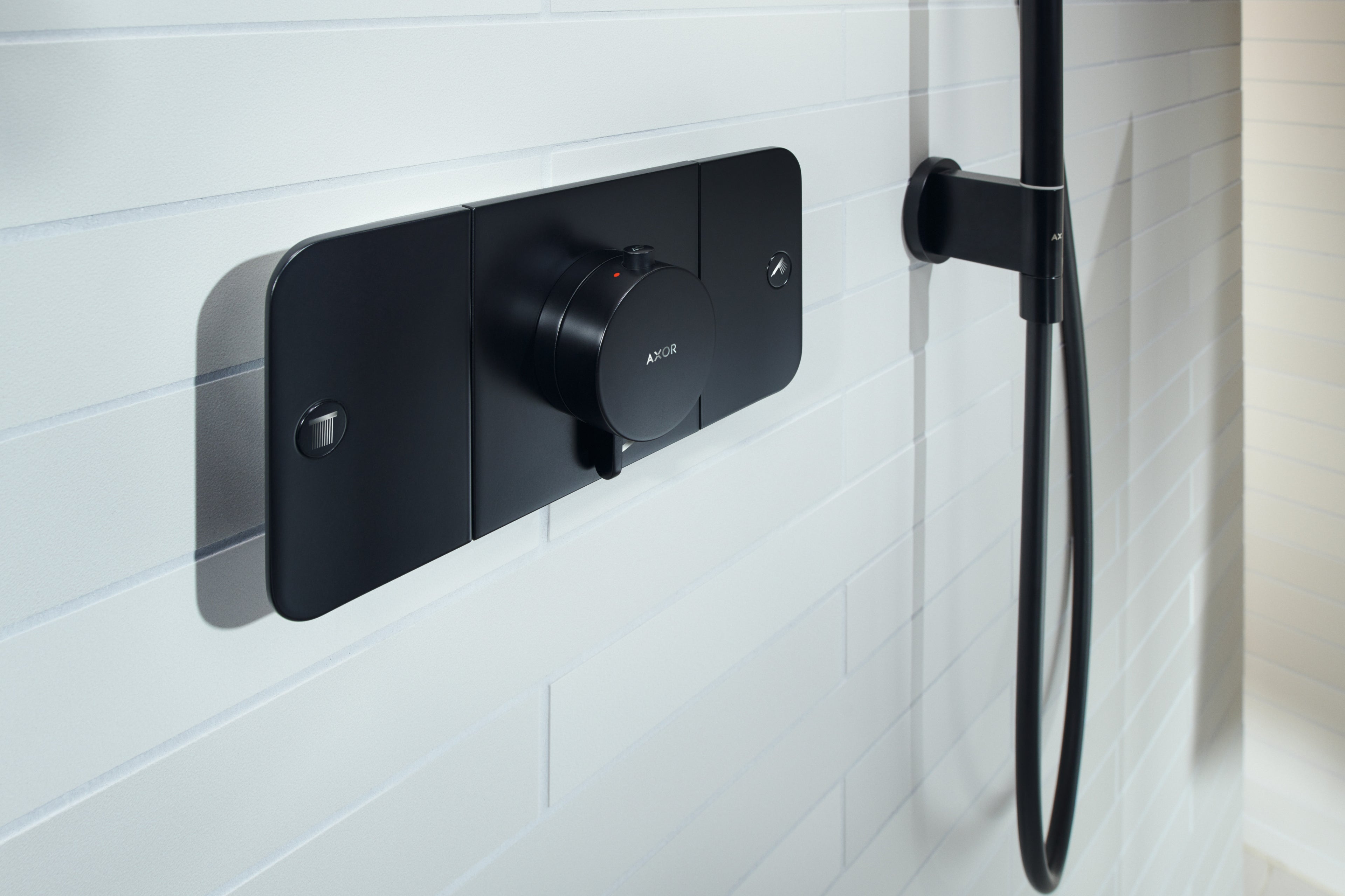 AXOR One Concealed Shower Thermostat with 2 Outlets from Brandt in Matt Black finish