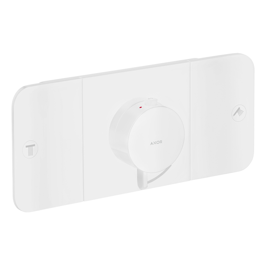 AXOR One Concealed Shower Thermostat with 2 Outlets from Brandt in Matt White finish