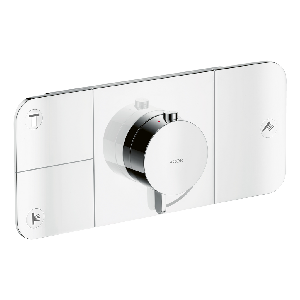 AXOR One Concealed Shower Thermostat with 3 Outlets from Brandt in Chrome finish