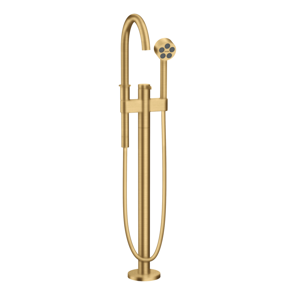 AXOR One Single Lever Handle Floorstanding Bath & Shower Mixer Faucet from Brandt in Brushed Gold Optic finish
