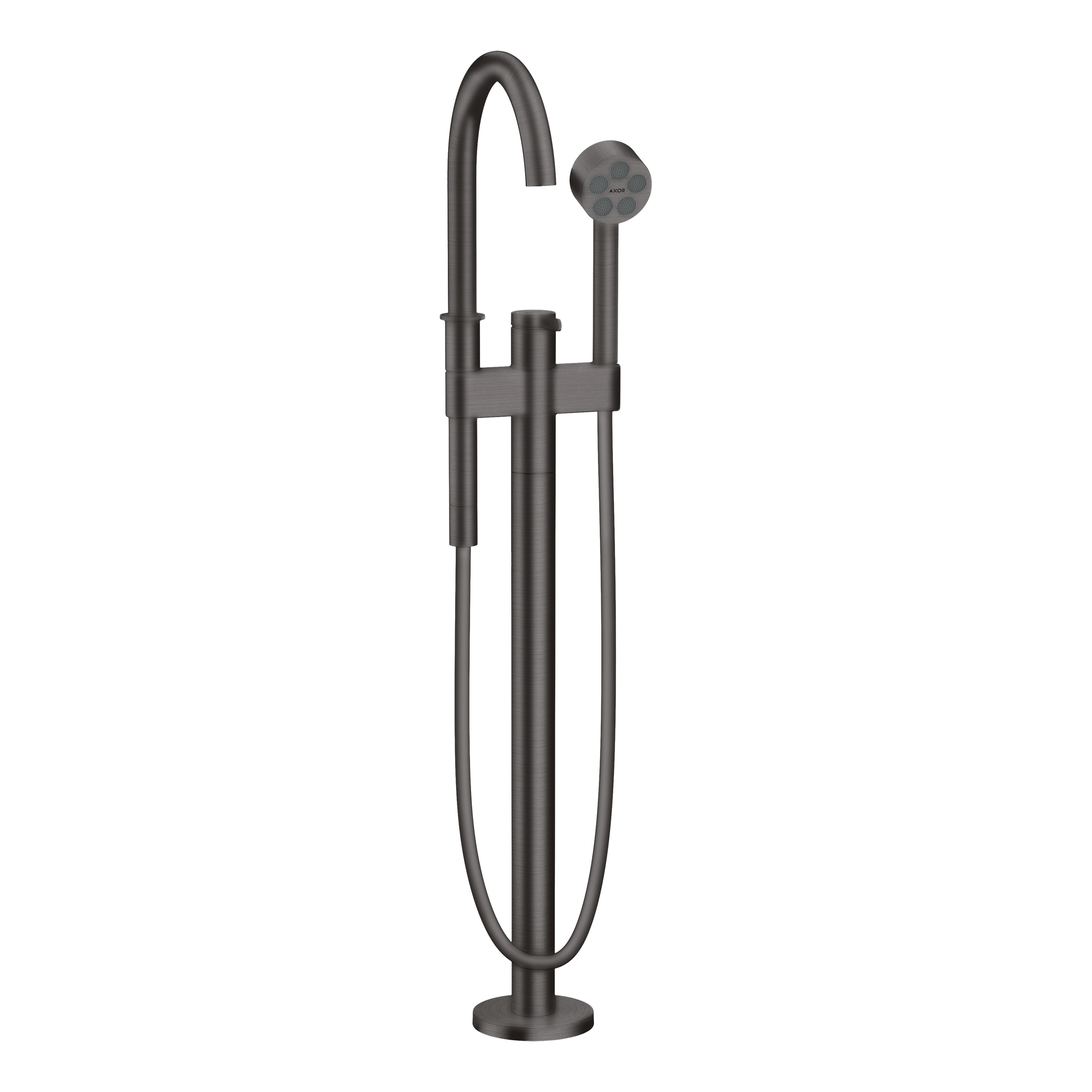 AXOR One Single Lever Handle Floorstanding Bath & Shower Mixer Faucet from Brandt in Brushed Black Chrome finish